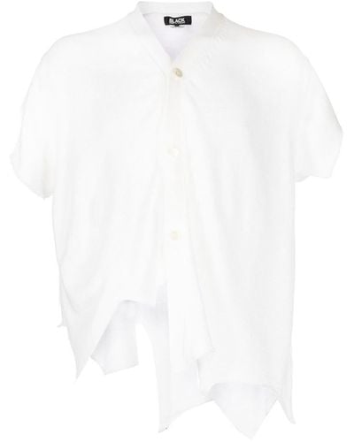 COMME DES GARÇON BLACK Asymmetric Short-sleeve Cardigan - White