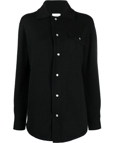 Barrie Chest Flap-pocket Shirt - Black