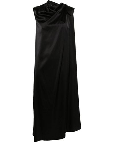 Christian Wijnants Dinari Draped-detail Midi Dress - Black