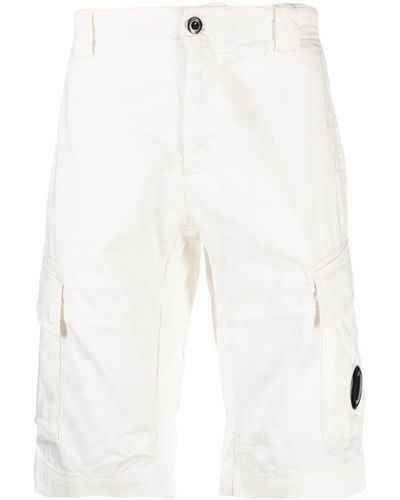 C.P. Company Cargo-Shorts mit Linsen-Detail - Weiß