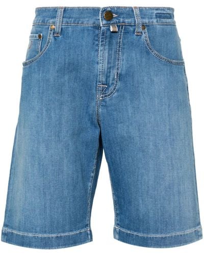 Jacob Cohen Short en jean à taille mi-haute - Bleu