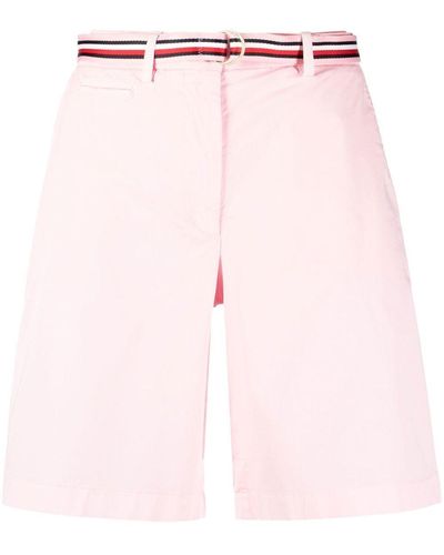 Tommy Hilfiger Chino-Shorts mit Gürtel - Pink