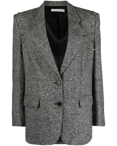 Alessandra Rich Blazer mit Fischgrätenmuster - Schwarz