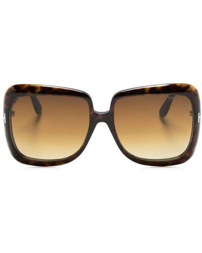 Tom Ford Lorelai Oversize-frame Sunglasses - Brown