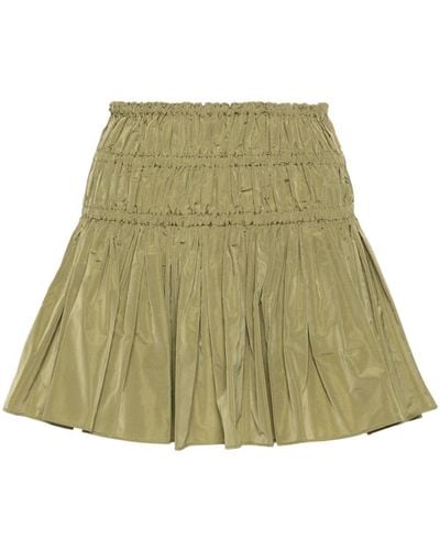 Maje Pleated Mini Skirt - Green