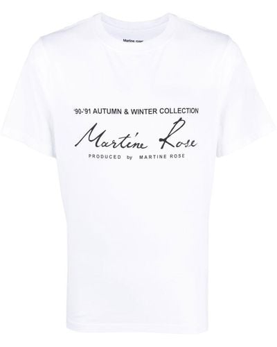 Martine Rose T-Shirt mit Logo-Print - Weiß