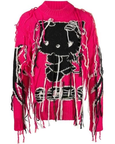 Gcds Hello Kitty Pullover im Distressed-Look - Rot