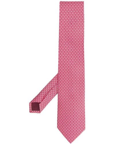 Ferragamo Krawatte mit Monogramm-Print - Rot