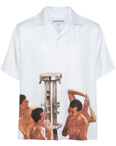Carne Bollente Rush Shower Twill Shirt - White