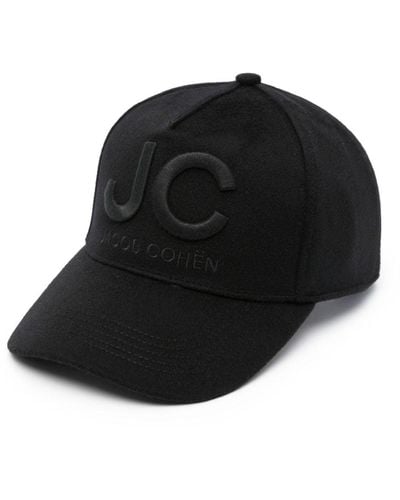 Jacob Cohen Gestrickte Baseballkappe mit Logo - Schwarz