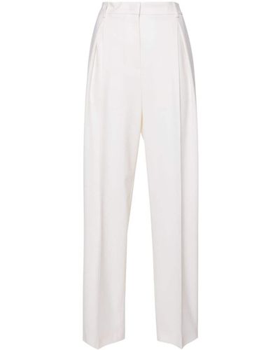 MSGM Pantaloni sartoriali con pieghe - Bianco
