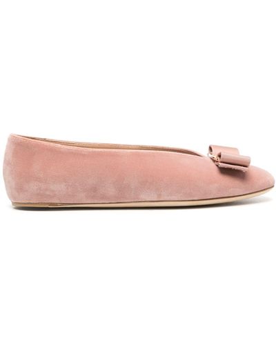 Ferragamo Vara-bow Ballerina Shoes - Pink