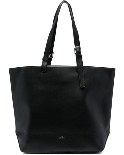 A.P.C. Nino Buckle-detail Tote Bag - Black