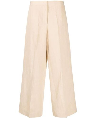 Fabiana Filippi High-waist Linen Blend Pants - Natural