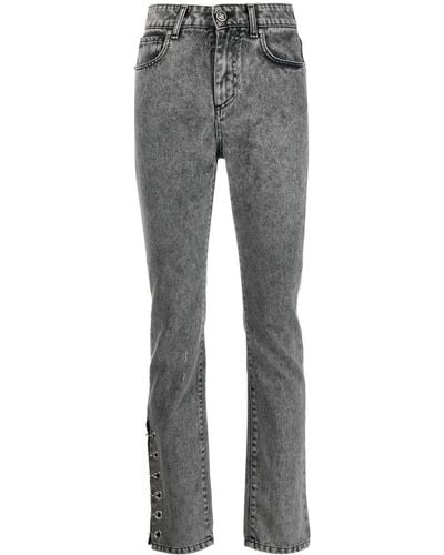 John Richmond High-waisted Skinny-cut Jeans - Gray