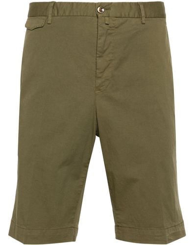 PT Torino Slim-leg Cotton Chino Shorts - Green