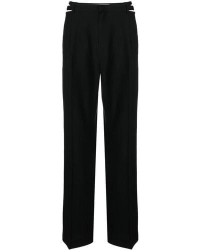 Dion Lee Lingerie Cut-out Wool Trousers - Black