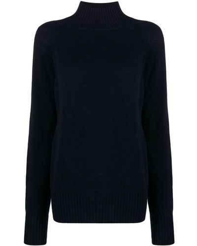 Allude Roll-neck Cashmere Sweater - Blue
