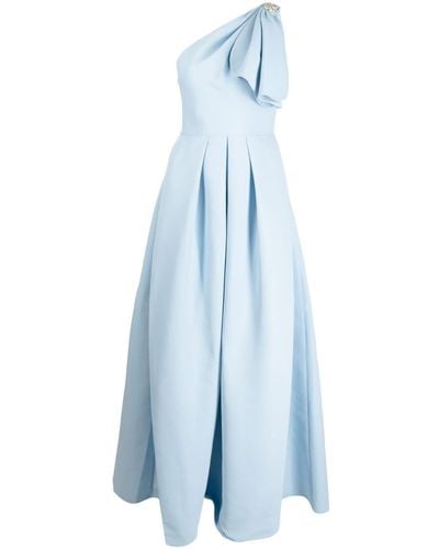 Sachin & Babi Martina Gown One-shoulder Dress - Blue
