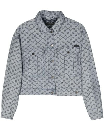 Daily Paper Avery Cropped Denim Jacket - Gray