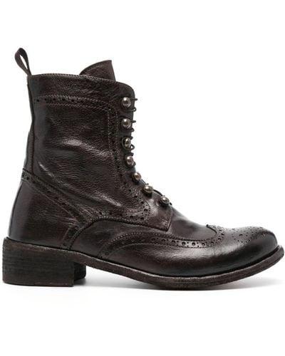 Officine Creative Lison 058 40mm Lace-up Leather Boots - Black