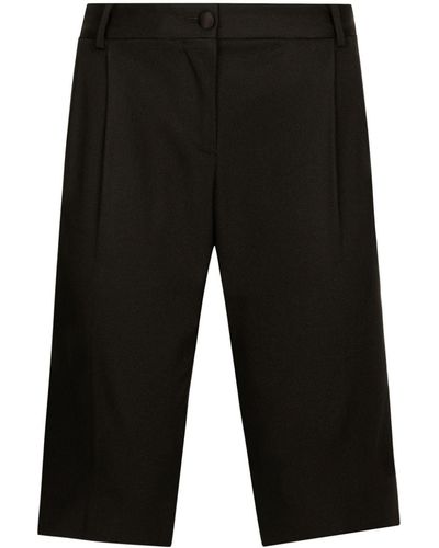 Dolce & Gabbana Pleat-detail Tailored Shorts - Black