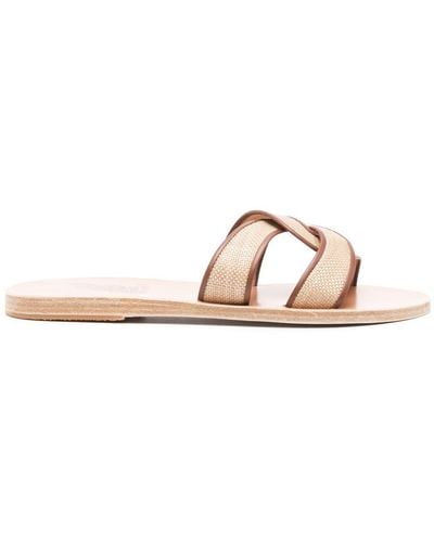 Ancient Greek Sandals Interwoven-strap Slides - Pink