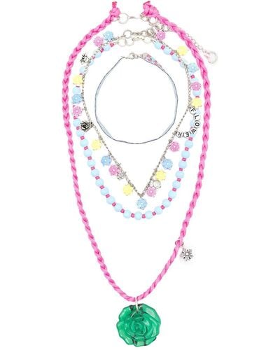 Amir Slama Five-strand Charm Necklace - Multicolor