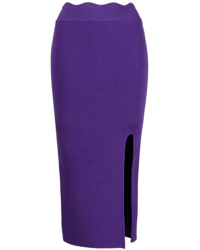 Galvan London Delia High-waisted Skirt - Purple