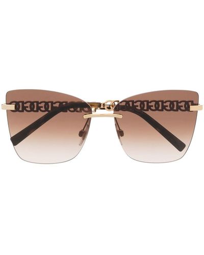 Dolce & Gabbana Lunettes de soleil à monture papillon - Marron