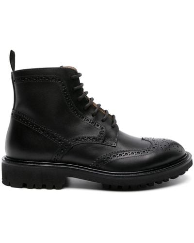 SCAROSSO Thomas Leather Boots - Black