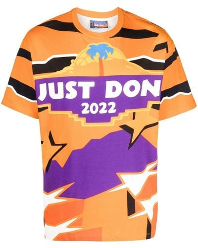 Just Don T-Shirt mit Print-Mix - Orange