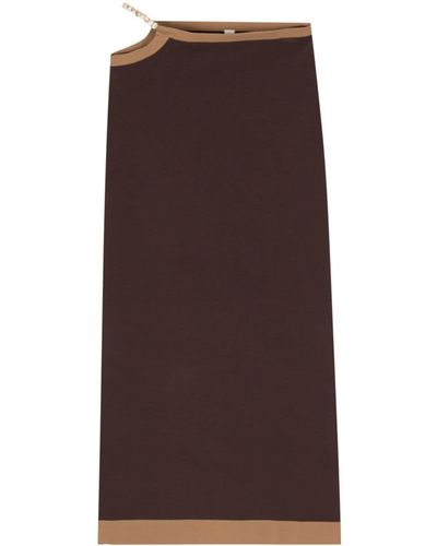 Sir. The Label Salvador Beaded Fitted Midi Skirt - Brown