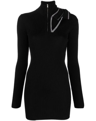 Y. Project Cut-out Ribbed Minidress - Black
