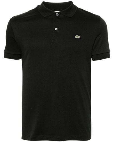 Lacoste Logo-patch Jersey Polo Shirt - Black