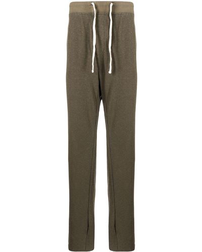James Perse Contrast-waistband Fleece Track Pants - Green