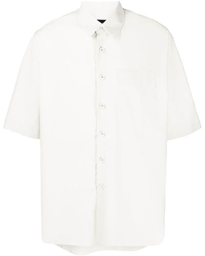 Lardini Flap Pocket Short Sleeve Shirt - White