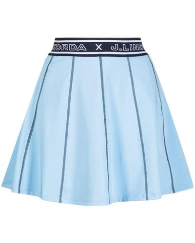J.Lindeberg X Nelly Korda minijupe à design plissé - Bleu