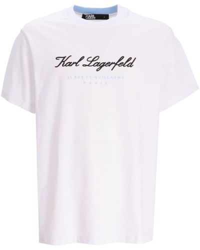 Karl Lagerfeld Logo-print Cotton T-shirt - White