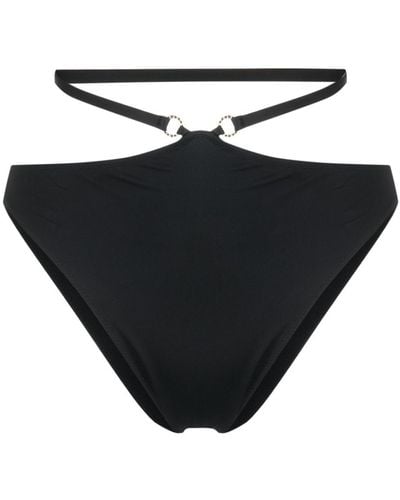 Stella McCartney Bragas de bikini con detalle de correa - Negro