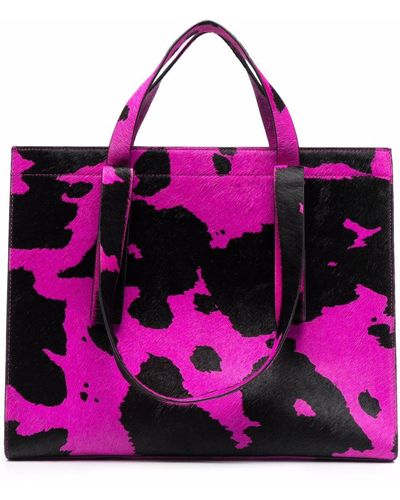 Camper Spandalones Cow-print Shoulder Bag - Pink