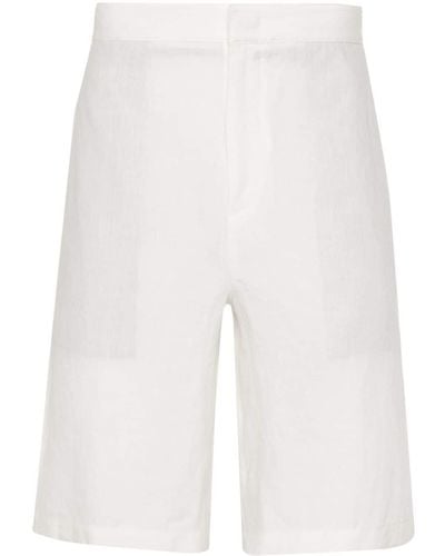 Loro Piana Slub-texture Linen Shorts - White