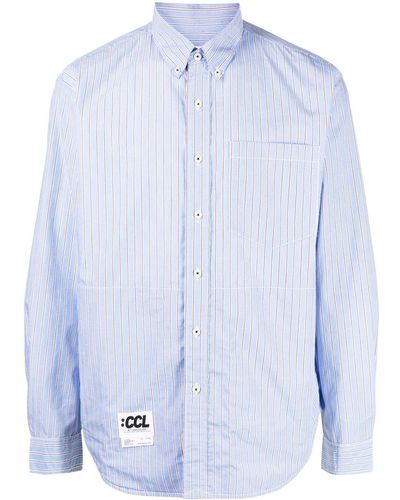 Chocoolate Striped Button-down Shirt - Blue