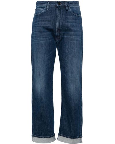 3x1 Halbhohe Cropped-Jeans - Blau