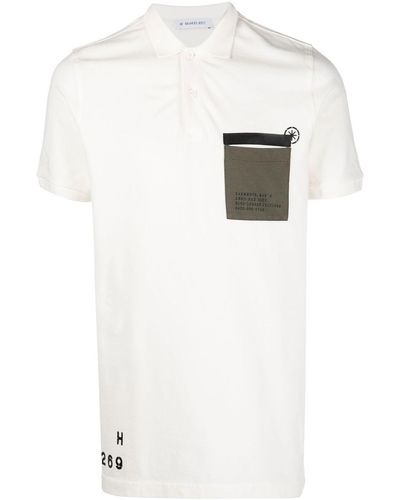 Manuel Ritz パッチポケット ポロシャツ - ホワイト