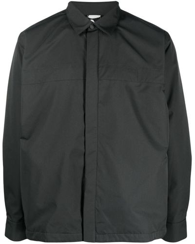 GR10K Ripstop-Hemdjacke mit klassischem Kragen - Schwarz