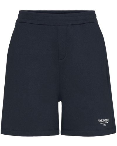 Valentino Garavani Joggingshorts mit Logo-Print - Blau