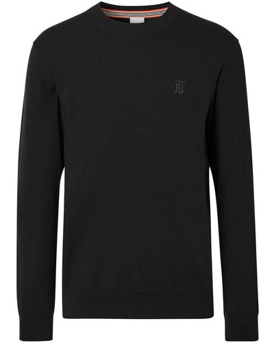 Burberry Pullover mit aufgesticktem Monogramm - Schwarz