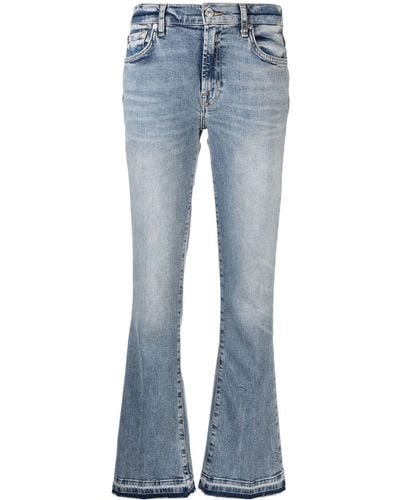 7 For All Mankind Low-rise Flared Jeans - Blue