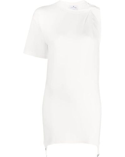 Courreges Asymmetric Mini Dress - White